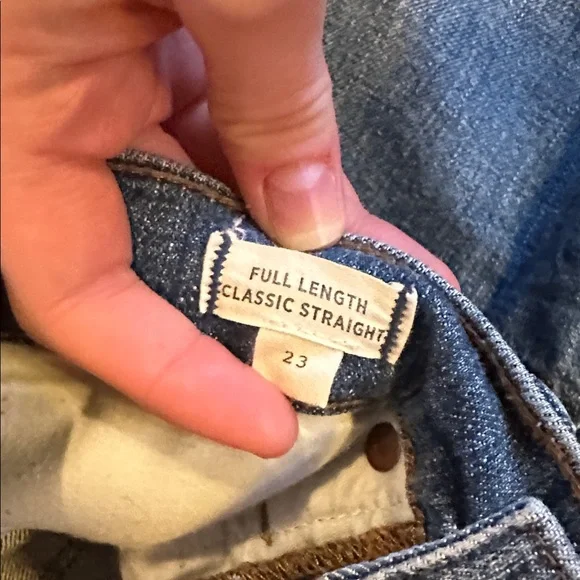 Madewell Women's Straight Leg Blue Jeans - Picture 3 of 4